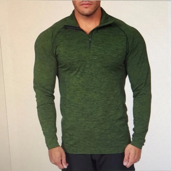 Alphalete Other - Alphalete Men's Zenith 1/4 Zip Seamless Pullover Green - Medium